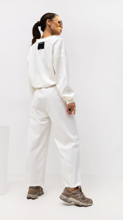 MISS CITY OFFICIAL Damskie Spodnie More To Lose (biały)