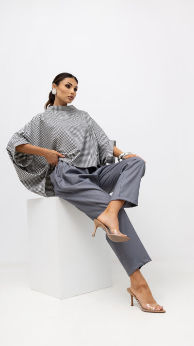 MISS CITY OFFICIAL Damska Bluzka Example Kimono (szary)