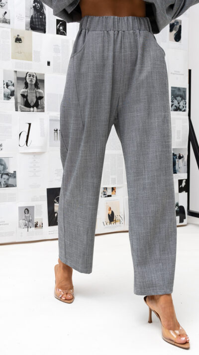 MISS CITY OFFICIAL Damskie Spodnie Typical texture (szary)