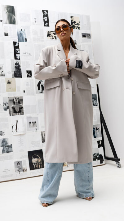 MISS CITY OFFICIAL Damski Płaszcz The Feels (beżowy)