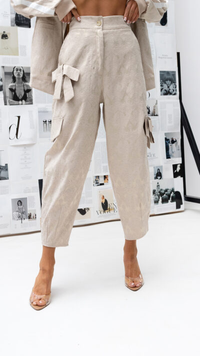 MISS CITY OFFICIAL Damskie Spodnie Too Good (beżowy)