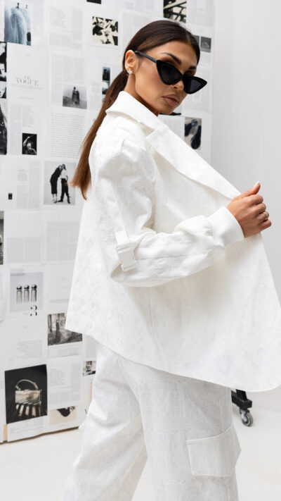 MISS CITY OFFICIAL Damska Marynarka Too Good (biały)