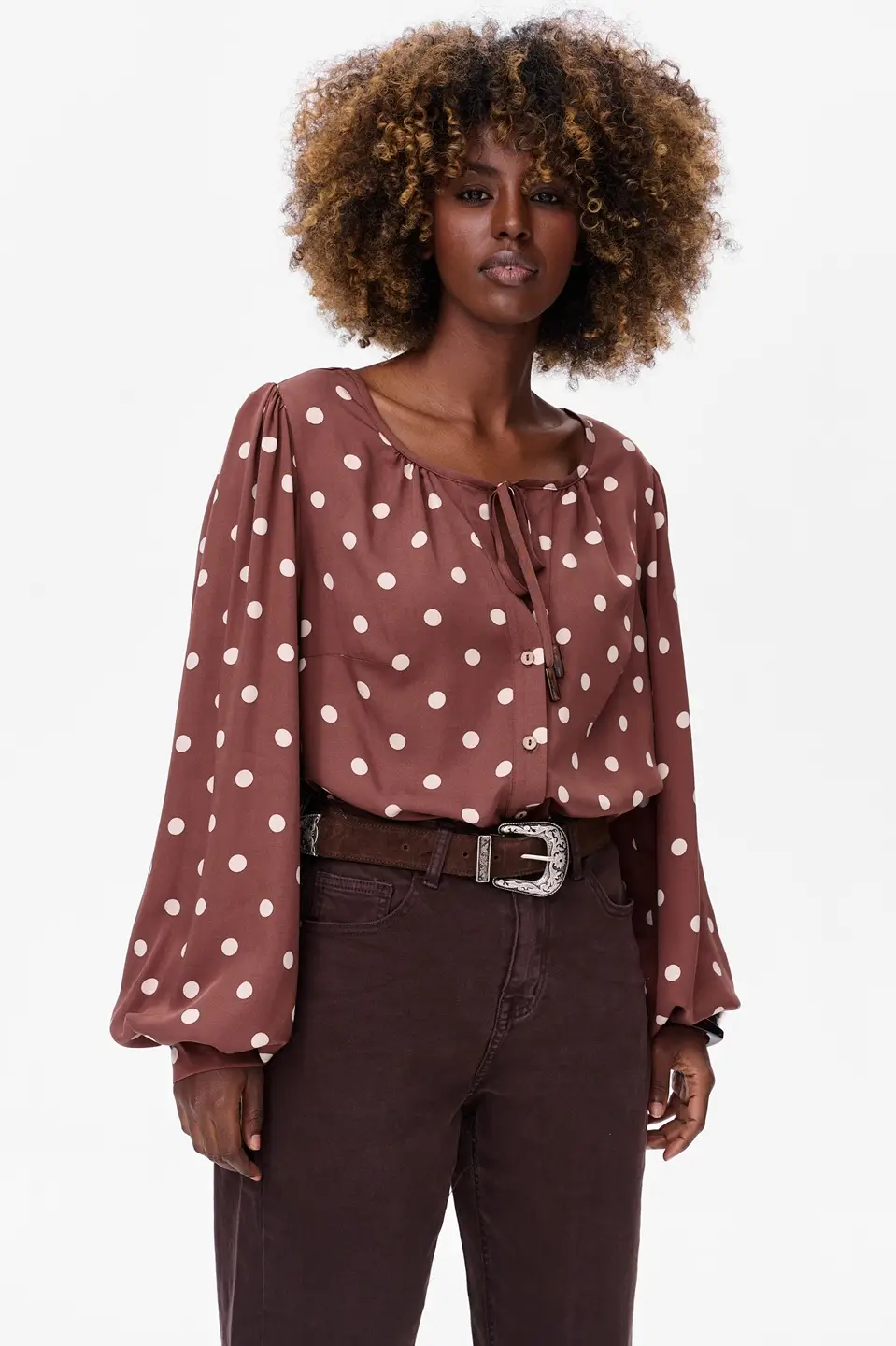 blue shadow bluzka cocoa grochy 1