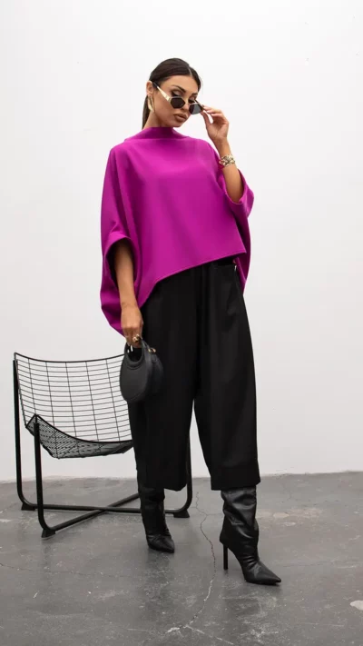 MISS CITY OFFICIAL Bluzka Kimono (fuksja)