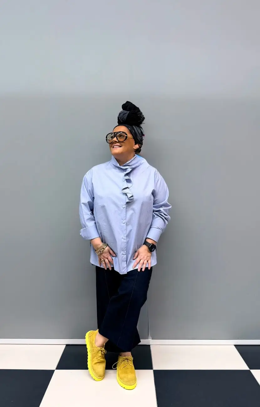 rivabella koszula drobne paski niebieska 2