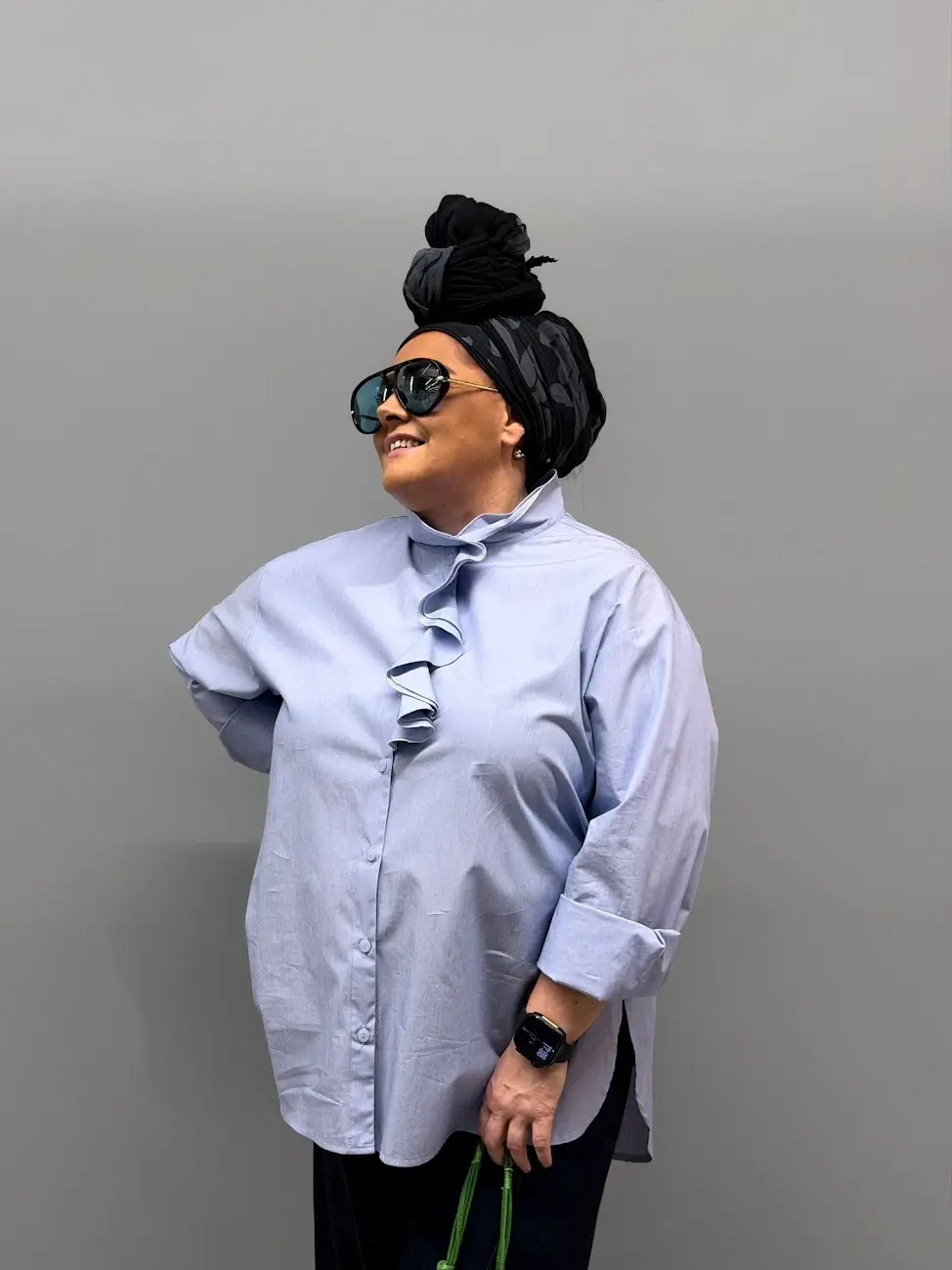 rivabella koszula drobne paski niebieska 3