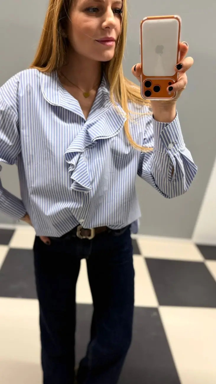 rivabella koszula w paski bialo niebieskie 1