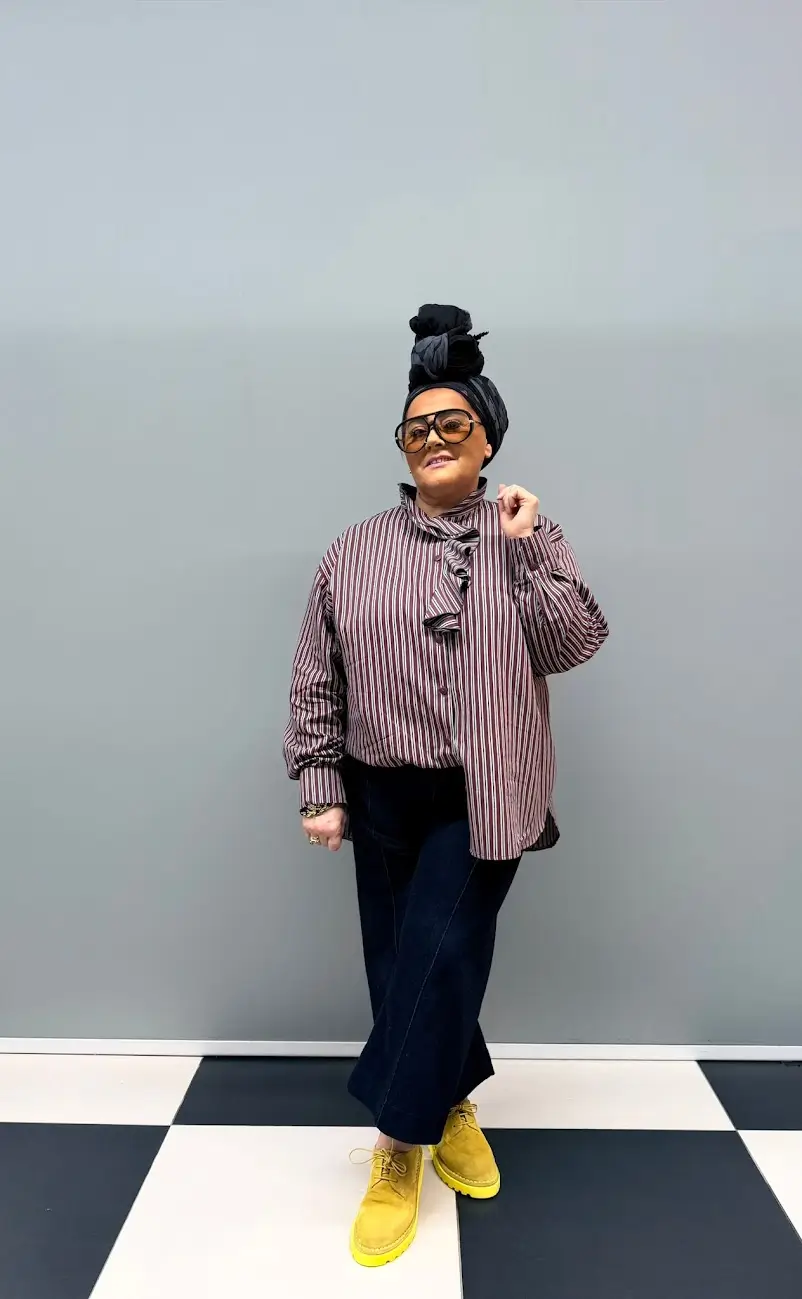 rivabella koszula w paski bordo szary 1