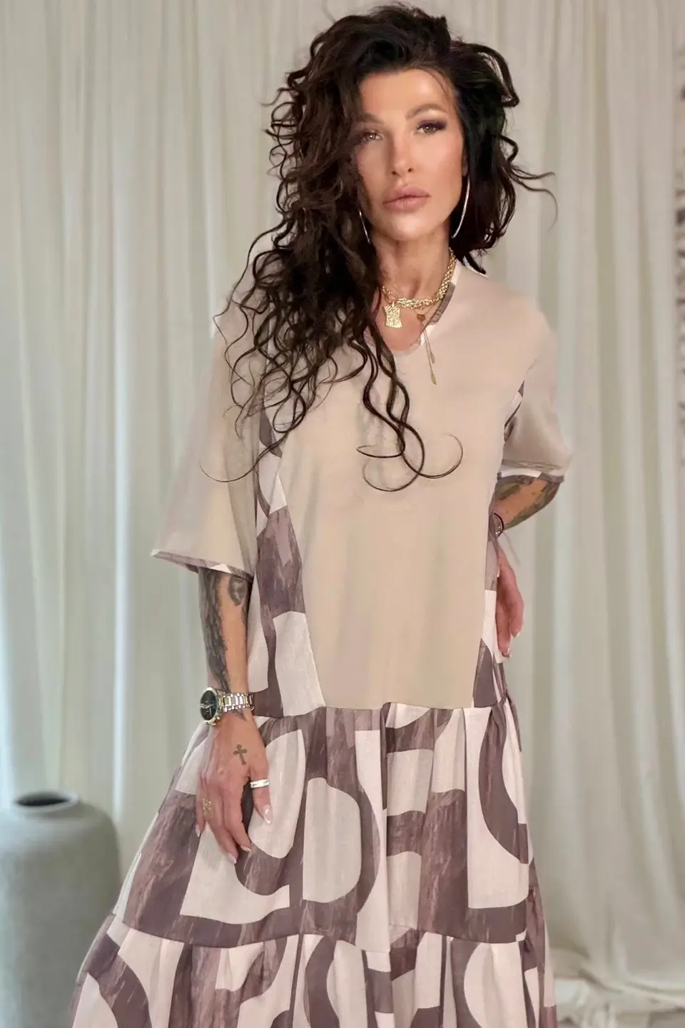 zele sukienka z falbanami 3741 bez 1