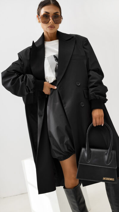 MISS CITY OFFICIAL Damski Płaszcz Celebration (czarny)