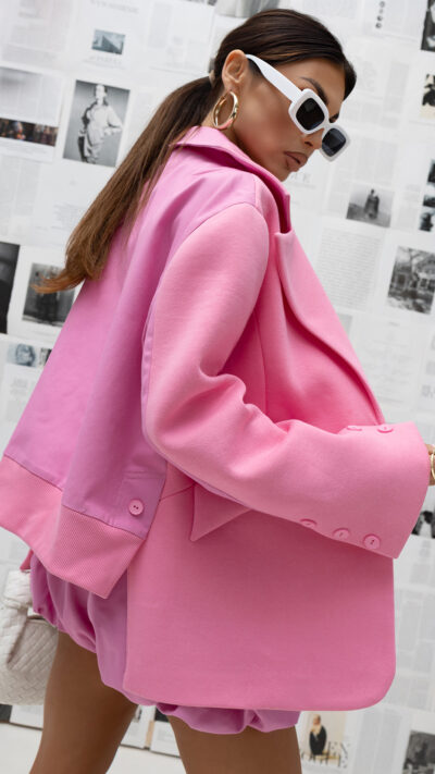 MISS CITY OFFICIAL Damska Marynarka Elegance Breeze (różowy)