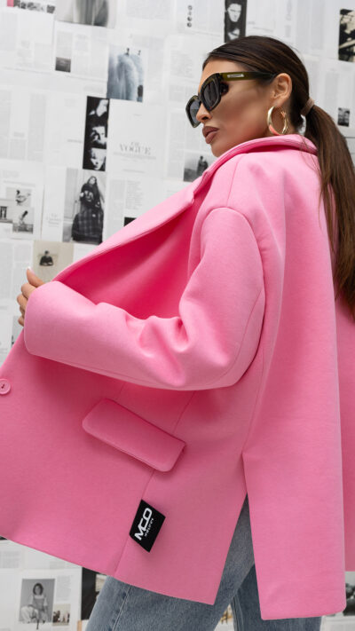 MISS CITY OFFICIAL Damska Marynarka Clean Line (różowy)