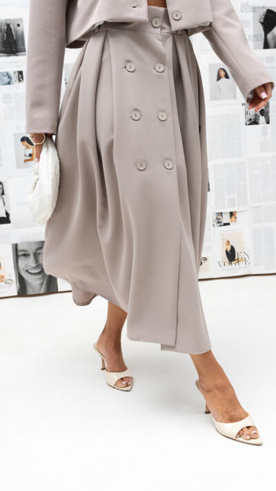 MISS CITY OFFICIAL Damska spódnica Easy Form (ciemny beż)