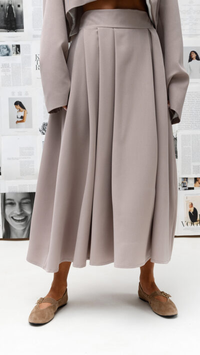 MISS CITY OFFICIAL Damska spódnica Soft Aura (ciemny beż)