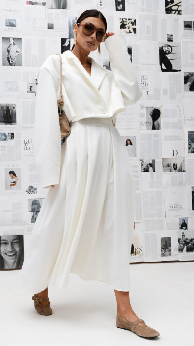 MISS CITY OFFICIAL Damska spódnica Soft Aura (ecru)