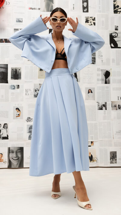 MISS CITY OFFICIAL Damska spódnica Soft Aura (niebieski)