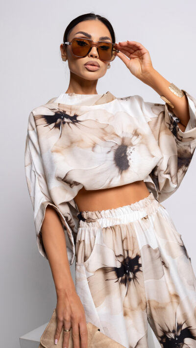 MISS CITY OFFICIAL Damska Bluzka Kimono Orchid (pudrowy beż)