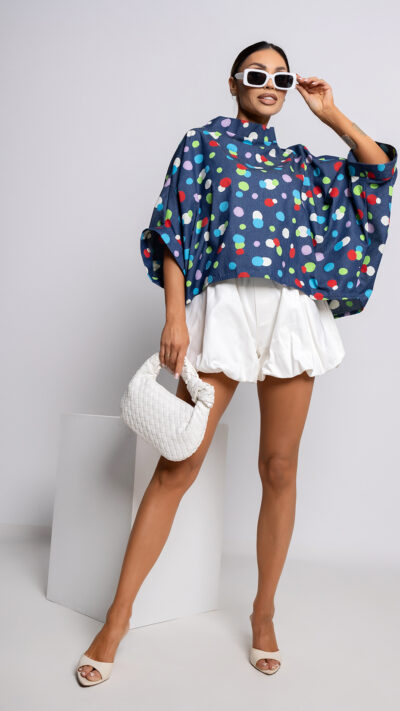 MISS CITY OFFICIAL Damska Bluzka Kimono Dot (multicolor)