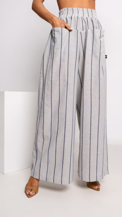 MISS CITY OFFICIAL Damskie Spodnie Rainbow (niebieski)