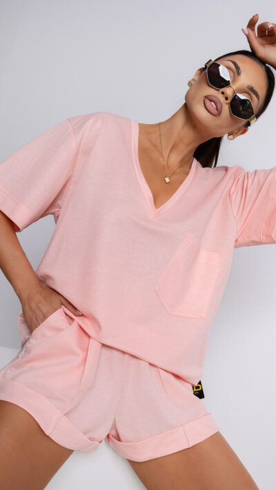 MISS CITY OFFICIAL Damska Bluzka Salty (różowy)