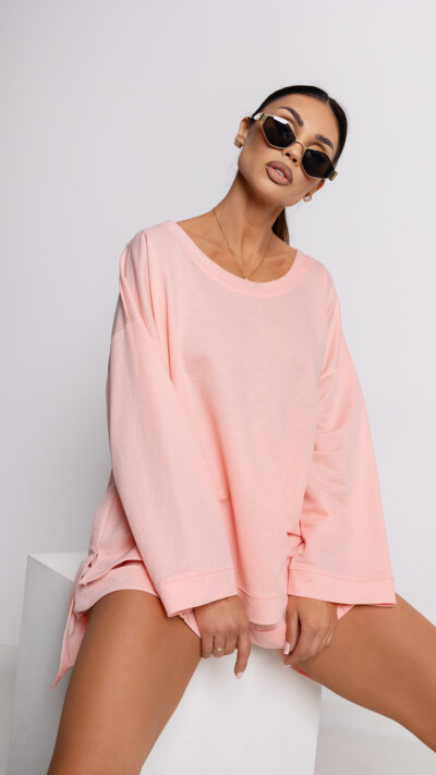 MISS CITY OFFICIAL Damska Bluzka Navy (różowy)