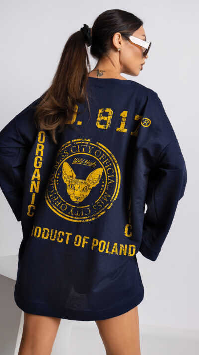 MISS CITY OFFICIAL Damska Bluzka Navy (granat)