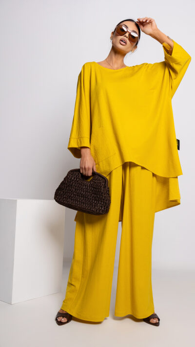 MISS CITY OFFICIAL Damskie Spodnie Locked (żółty)