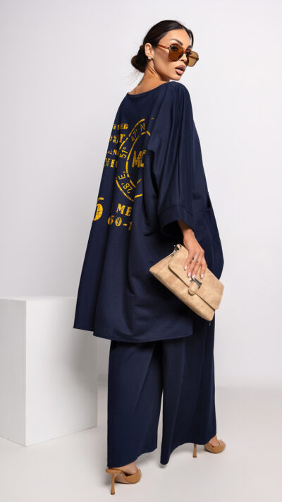 MISS CITY OFFICIAL Damskie Spodnie Locked (granat)