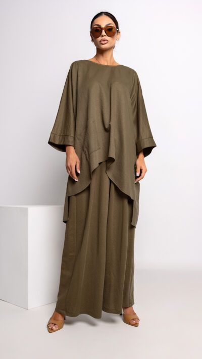 MISS CITY OFFICIAL Damskie Spodnie Locked (oliwkowy)