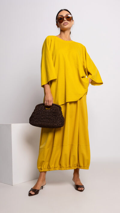 MISS CITY OFFICIAL Damska Bluzka Organic (żółty)