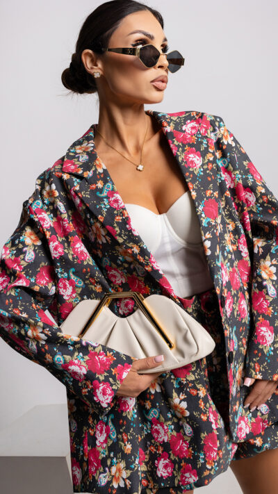 MISS CITY OFFICIAL Damska Marynarka Roses (czarny)