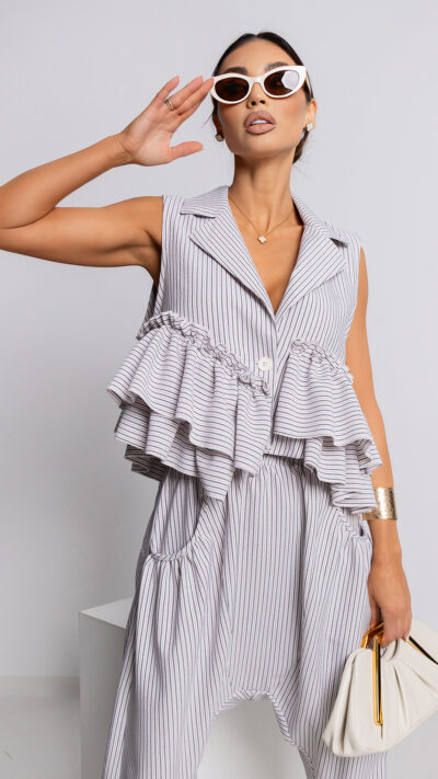 MISS CITY OFFICIAL Damska Bluzka Lovely Day (różowo-niebieski)