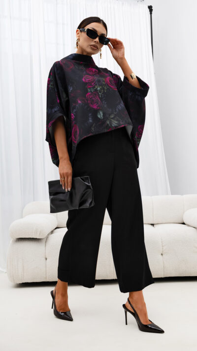 MISS CITY OFFICIAL Damska Bluzka Kimono Rose (fuksja)