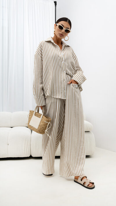 MISS CITY OFFICIAL Damska Koszula Take it Easy (beżowy)