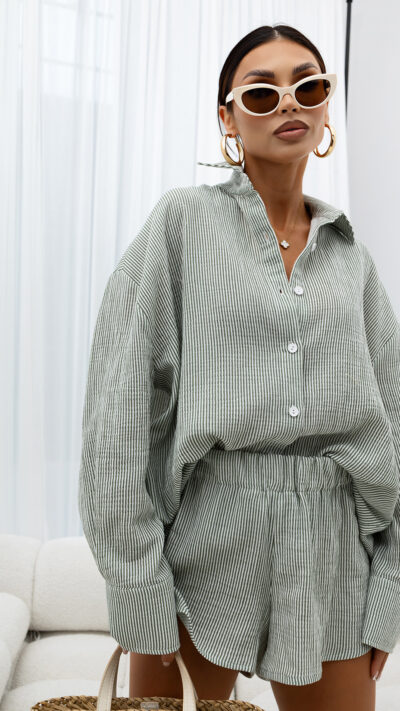 MISS CITY OFFICIAL Damska Koszula No Love Lost (zielony)