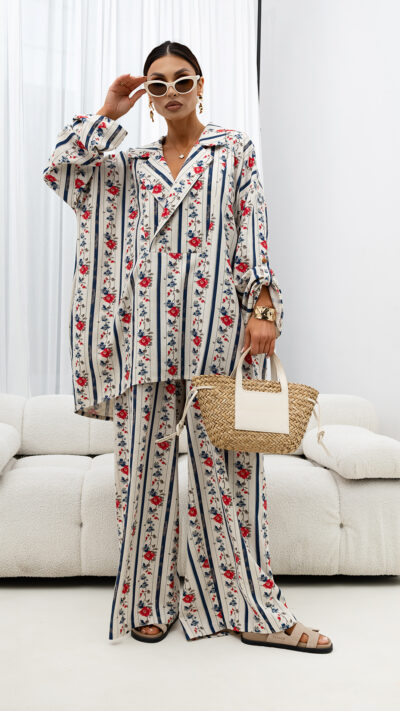 MISS CITY OFFICIAL Damska Koszula Wildflower (czerwony)