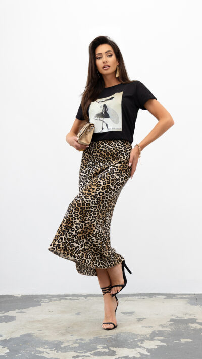 MISS CITY OFFICIAL Damski T-Shirt Midnight Wings (czarny)